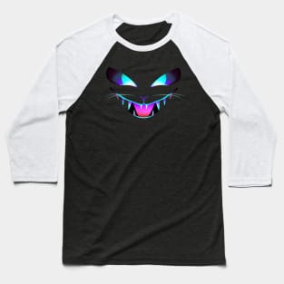 Cheshire Cat Face Halloween Spooky Face Baseball T-Shirt